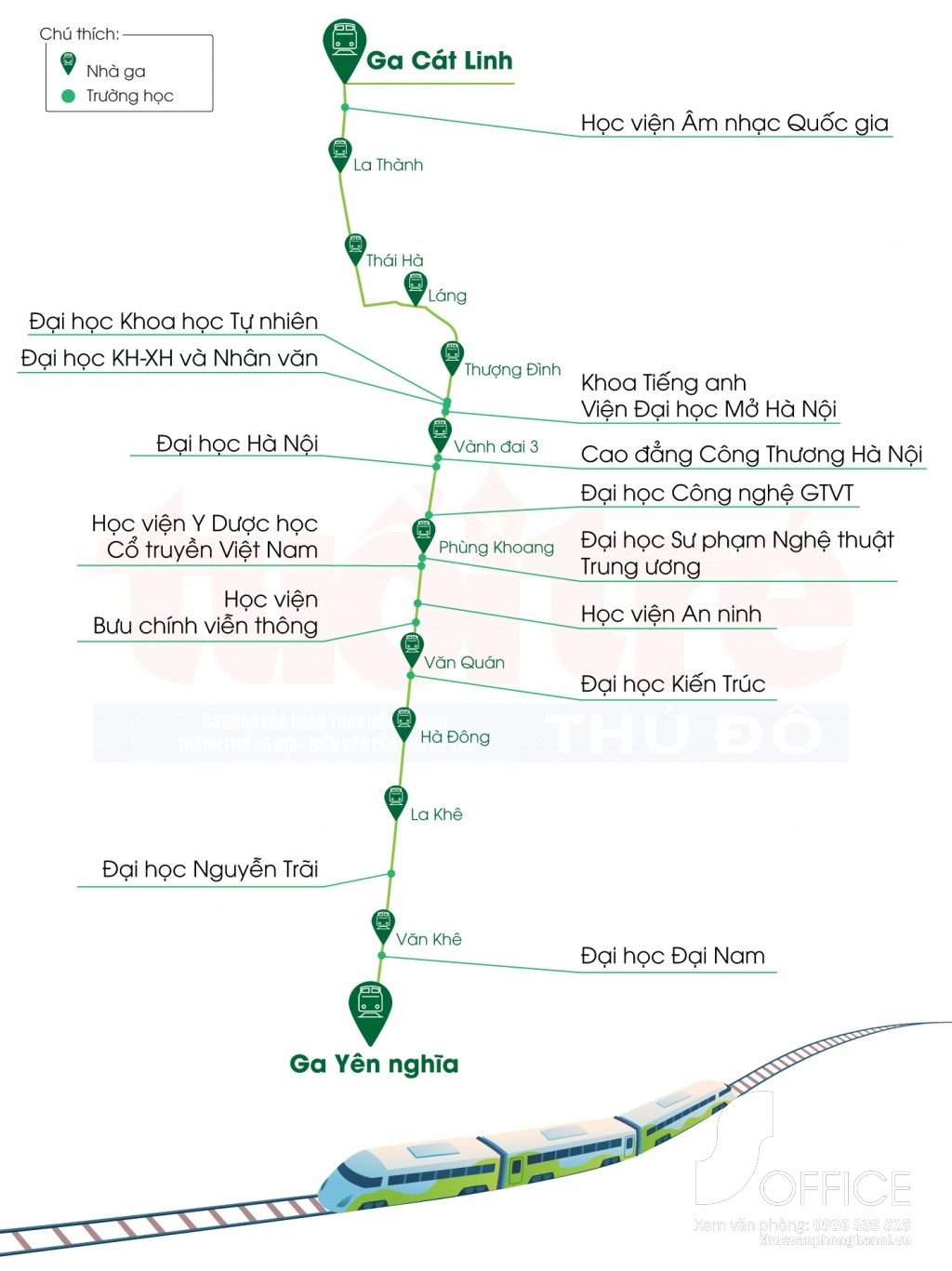 Top 50+ Tòa nhà văn phòng gần các ga Metro Cát Linh Hà Nội